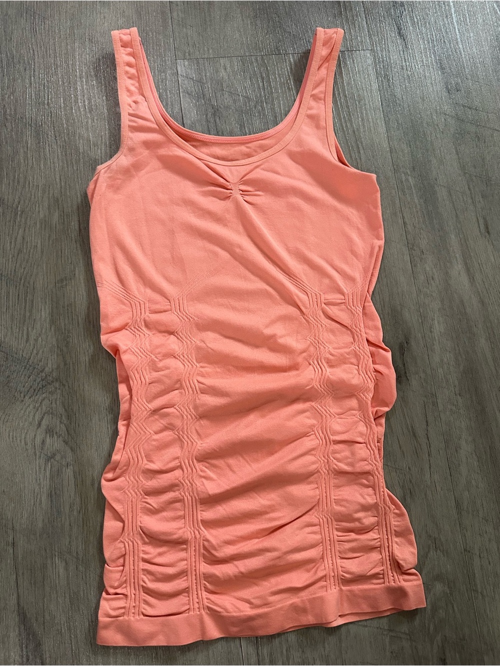 Kismet Coral / Peach Ruched Tank